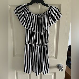 Girls striped romper size large